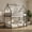 Gray, variant on Demi Bonn Twin Over Twin Bunk Bed with Fence and Ladder, Twin Bunk Solid Wood Low Beds, Bed Frame, White