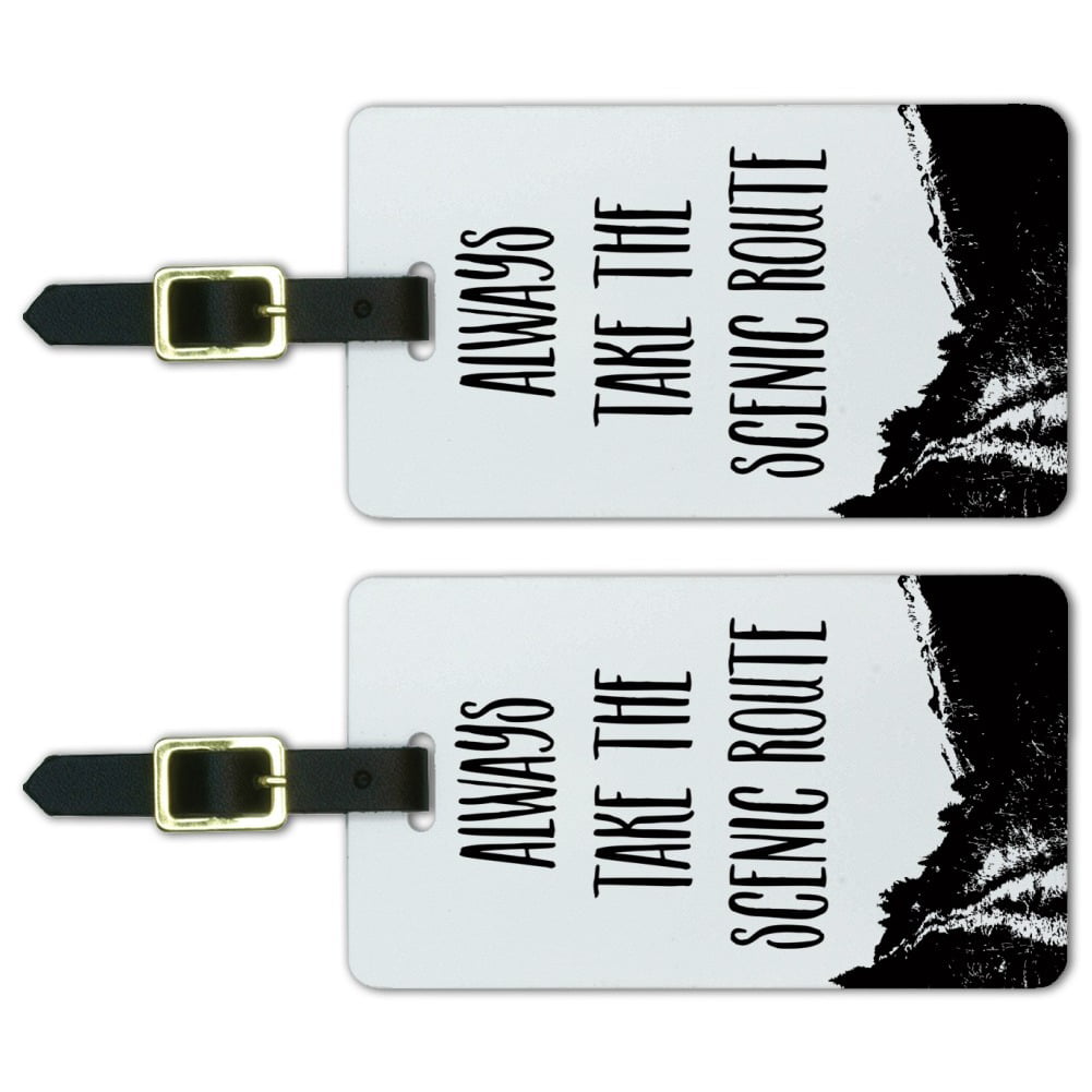 Always Take the Scenic Route Canvas Luggage Tag 