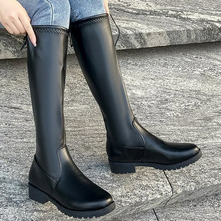 

Flat Color Boots Solid The Boots Knee Over Fashion Women s High Women s Boots
