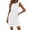 *White, variant on ClodeEU Women's Round Neck Sleeveless A-Line Mini Dress,Casual Loose Fit Sundress Black,Women's Plus L
