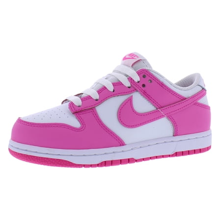 Little Kid's Nike Dunk Low White/Laser Fuchsia (FB9108 102) - 3