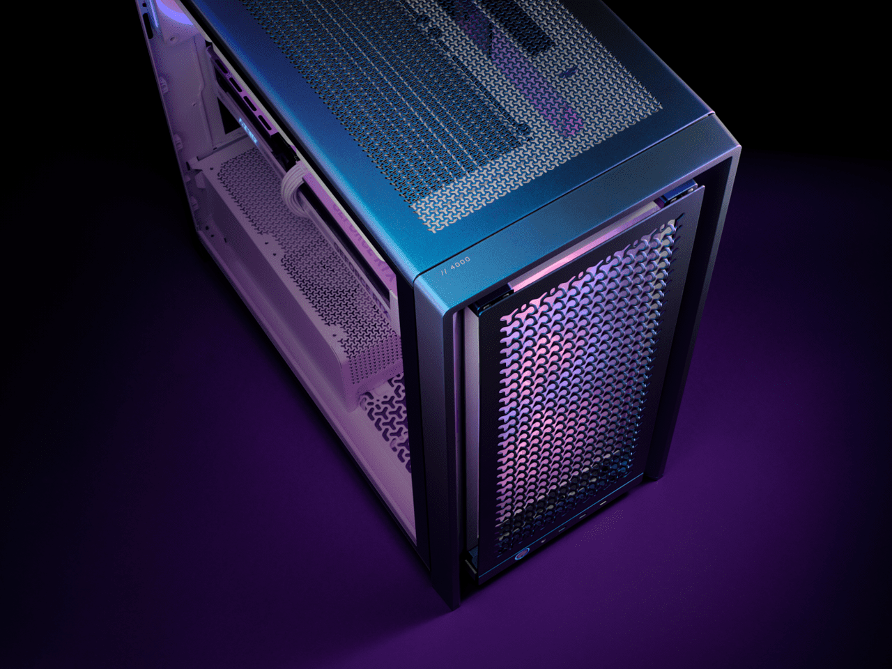 CORSAIR FRAME 4000D Modular High Airflow Mid-Tower PC Case, Vault Series - Nova - Fully Customizable Design - InfiniRail Fan Mounting System - Fits Multiple 360mm Radiators - ASUS BTF -Nova