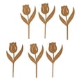 thumbnail image 3 of 6 piezas Tulipanes de metal Decoración del jardín de de flor en la vida, 3 of 9