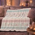 thumbnail image 6 of Vintage Pink Rose Blue Scroll Bohemian Pattern Living, Cozy Friendship Quote Scene, Warm Flannel Blanket for Living Room and Reading Nook, Art Lovers Friendship Gift, Artistic Home Decor, 6 of 9