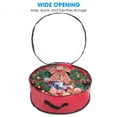 thumbnail image 7 of Christmas Wreath Storage Bag, 2 Pcs Garland Holiday Container, Clear Window, Tear Proof Fabric, Easy to Carry, Suitable for Artificial Door Wreaths, 7 of 7