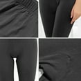 thumbnail image 3 of pstuiky Yoga Pants, Women Print Mid Waist Active Fit Athletic Plus Size Yoga Leggings Pants Gift for Girl Dark Gray XL, 3 of 3