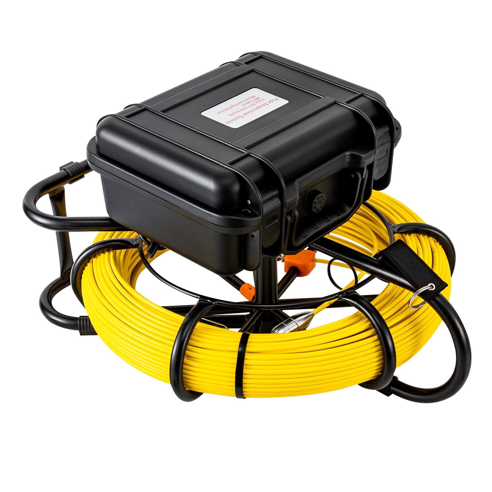 Miumaeov 200ft Industrial Endoscope Camera with Light & 9" LCD Screen + 8GB SD for 2" Dia Pipe Industrial Inspection Mirror System Drain Sewer Camera