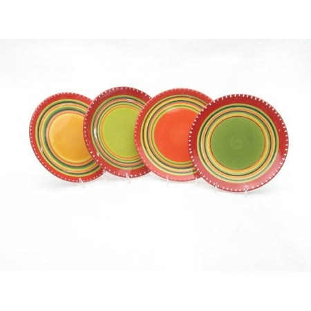 UPC 730384001156 product image for Certified International Hot Tamale Salad/Dessert Plate, Set of 4 Assorted Design | upcitemdb.com