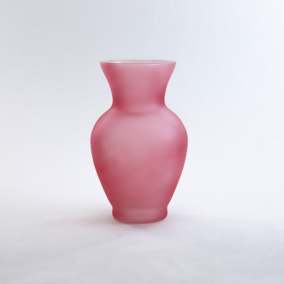 WGV Frosted Pink Classic Ginger Jar, Machine Blown  - 5.5" Wide x 9" Height, Good quality, Heavy Weighted Base - 1 Pc