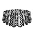 thumbnail image 5 of Black and White Geometric Boho Pattern Round Tablecloth 60"x60",Wrinkle Wipeable Table Cloth for Kitchen Dining Room Picnic Patio Party, 5 of 6