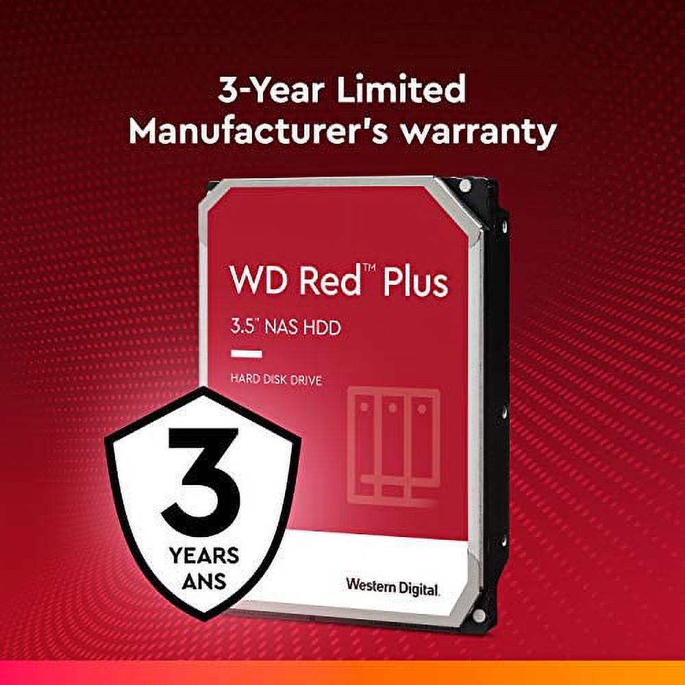 Western Digital 4TB WD Red Plus NAS Internal Hard Drive - 5400 RPM