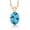 American Blue Mystic Topaz, variant on Gem Stone King 1.20 Ct Oval Mango Mystic Topaz 14K Yellow Gold Pendant with Chain