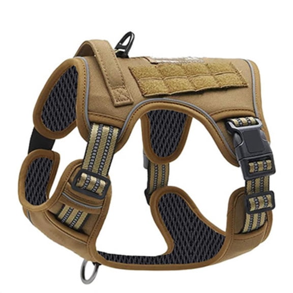 No-Pull Dog Harness with Front Clip, Reflective K9 Pet Vest with Molle System, Adjustable Chest Back Straps for Small Medium Large Dogs, Easy Control Walking Harness