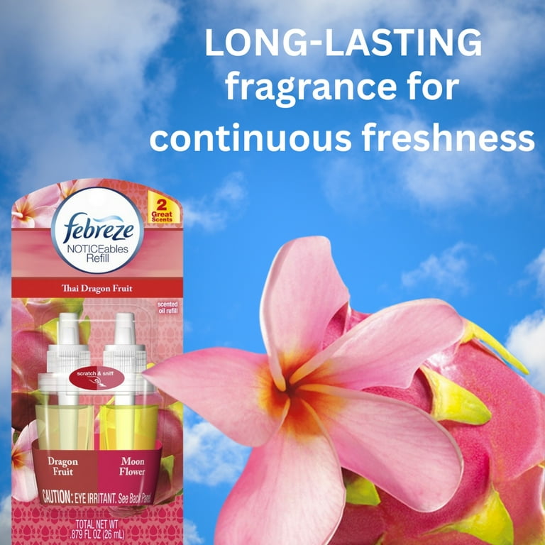 Febreze Noticeables Thai Dragonfruit Refills - 0.879oz Pack of 4