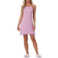 thumbnail image 2 of INSPIRE CHIC Women's Nightgown Modal Soft Spaghetti Strap Dress Crewneck Sleepwear L Pink, 2 of 6