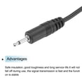 thumbnail image 4 of Cable de reemplazo TRS de 2 polos de jack macho de 3.5mm a cable de alambre desnudo para reparación de auriculares, 0.25m, 4 of 6