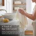 thumbnail image 3 of REGALWOVEN Jacquard Pattern Boho Decorative Hand Towels, 2 Pack Cotton Turkish Absorbent Soft Bathroom Towel Set Beige 13" x 29", 3 of 7
