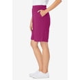 thumbnail image 3 of Woman Within Plus Size 7-Day Straight-Leg Elastic-Waist Stretchy Knit Short, 3 of 6