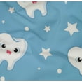 thumbnail image 5 of oneOone Cotton Poplin Twill Light Blue Fabric Teeth Quilting Supplies Print Sewing Fabric By The Yard 56 Inch Wide, 5 of 6