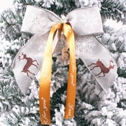Exywaves Christmas Linen Ribbon Handmade Design Printed Cotton Ribbons for Decoration