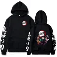 thumbnail image 1 of Sudadera con capucha de Anime Demon Slayer, suéteres, sudaderas con estampado gráfico de Muichiro Tokito, ropa de calle informal de hip hop, 1 of 6
