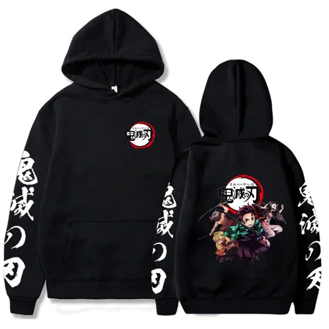 Sudadera con capucha de Anime Demon Slayer, suéteres, sudaderas con estampado gráfico de Muichiro Tokito, ropa de calle informal de hip hop