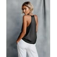 thumbnail image 3 of Ekouaer Women's Silk Satin Camisole Tank Tops V Neck Sleeveless Spaghetti Straps Blouse Casual Racerback Shirt, 3 of 6