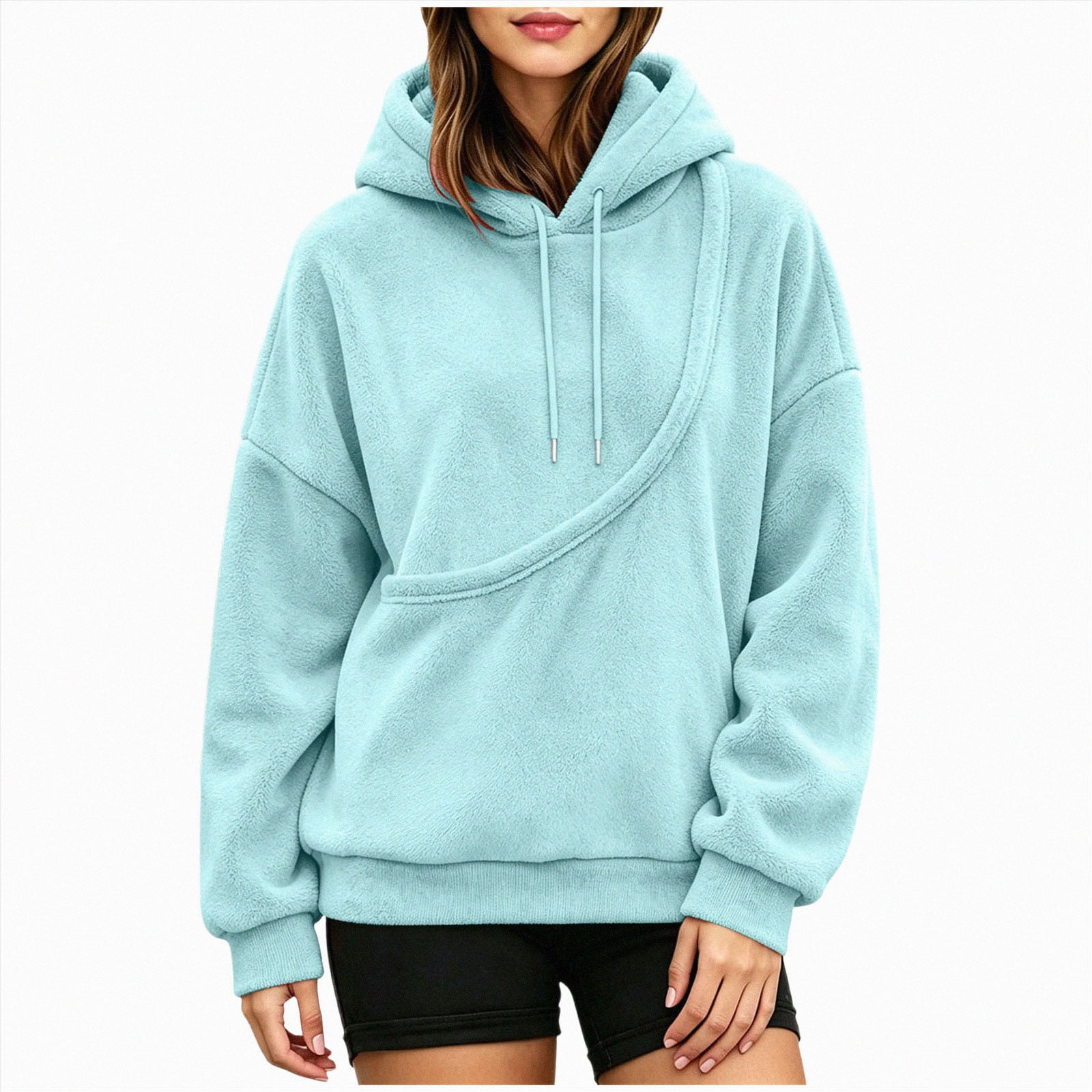 CAUYDY Women s Cat Dog Pouch Hoodie Pet Carrier Hoodies with Kangaroo Pocket Sweatshirts for Puppy Kitten Holder Mint Green Sizes XL