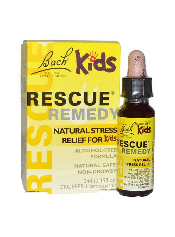 Bach Original Flower Remedies Rescue Remedy Natural Stress Relief For Kids, 0.35 Oz, 3 Pack