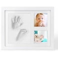 thumbnail image 1 of Handprint And Baby Footprint, Baby Photo Frame Set, Wooden Baby Photo Frame With Plaster, Hand And Foot Plaster Set, 1 of 6