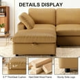 thumbnail image 4 of 130" U-Shaped Modular Sectional Sofa With Storage Large Modular Couch With Customizable Layout And Built-In Storage Seats For Modern Living Rooms, 4 of 8