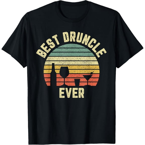 t-shirt Best Druncle Ever Shirt Funny Retro Best Drunkle Gift T-Shirt.
