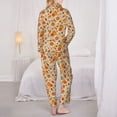 thumbnail image 3 of Pajama Sets for Women 2 Pcs, Fall Autumn Button Down Long Sleeve Sleepwear Lounge PJ Sets, 3 of 6
