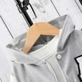 thumbnail image 6 of Zwiiyzr Toddler Fall Outfits for Girl Boy Unisex Long Sleeve Hoodie Button Up Coat and Long Sweatpants Set Toddler Sweatsuit 2-9 Years Gray, 6 of 9