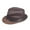 Coffee, variant on GROFRY Mesh Men Fedora Wide Brim Mesh Spring Summer Pure Color Low-profile Sunshade Hat for Outdoor