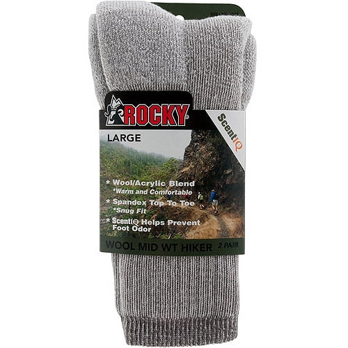Rocky Wool Blend Hiker Socks 2-Pack - Walmart.com