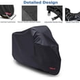 thumbnail image 2 of Funda para motocicleta Funda impermeable para motocicleta al aire libre Funda protectora contra el agua, el polvo y los rayos UV para almacenamiento en el exterior con orificios para cerradu, 2 of 5