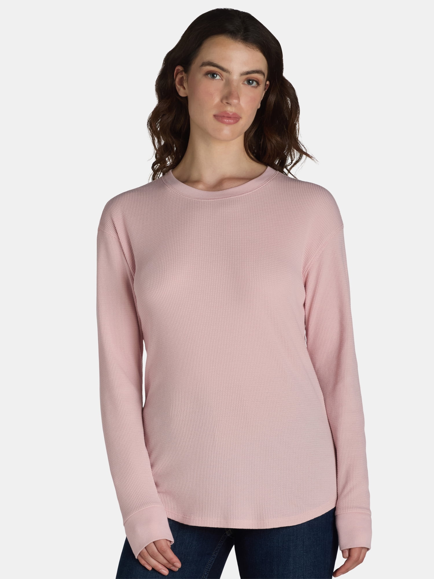 トップス Vallad thermal L/S TEE Time and Tru Thermal T-Shirt - Lightweight Long Sleeve Top