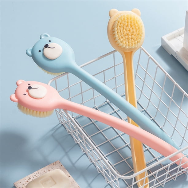 Xihbxyly Cepillo de Ducha de Mango Largo, Cerdas Suaves de Nailon, Agarre Ergonómico para Un Uso Fácil, Exfoliante para El Cuidado de La Piel, Uso En Seco y Húmedo, Exfoliante de Espalda para Adultos