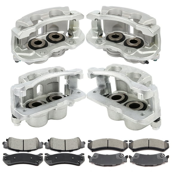 ECCPP Front Rear Brake Calipers Assembly with Ceramic Pads fit for Chevy Avalanche Suburban Silverado 1500 Tahoe,2001-2005 GMC Sierra 1500,2000-2002 GMC Yukon,2000-2002 GMC Yukon XL 1500