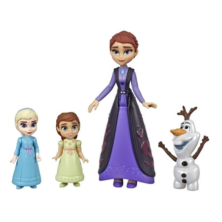 Disney Frozen 2 Small Doll Family Playset with Queen Iduna, Toddler Anna & Elsa, and Olaf