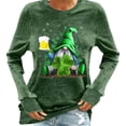 thumbnail image 2 of Craaazy Women's St Patricks Day T-shirts Crewneck Long Sleeve Tops Gifts, 2 of 6