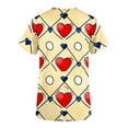 thumbnail image 5 of Valentines Day Scrub Tops Women, Heart Blouses for Women, Short Sleeve V Neck Shirts Women's Valentine's Day Printed Blouse with Pockets Nurse Tops Short Sleeved V-Neck Tops Shirt, 5 of 5
