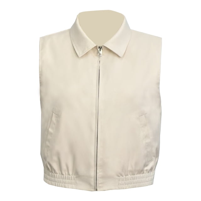 Chaleco George para Mujer, Cuello Camisero Crema Talla Eg