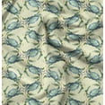 thumbnail image 1 of Soimoi Yellow polyester Crepe Fabric Crabs Ocean Print Sewing Fabric Yard 52 Inch Wide, 1 of 6