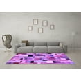 thumbnail image 3 of Ahgly Company Indoor Round Patchwork Purple Transitional Area Rugs, 8' Round, 3 of 4