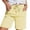 Yellow, variant on FRSASU Women's Bermuda Shorts Knee Length High Waisted Cotton Linen Casual Lounge Baggy Shorts with Pockets Yellow