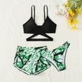 thumbnail image 2 of Fesfesfes Teen Girls Swimsuits Kids 3 Piece Tankini Bathing Suit Set Cute Bikini Swimwear with Shorts Girls' Tankini Sets 8-16 Years(Green,8-9 Years), 2 of 6
