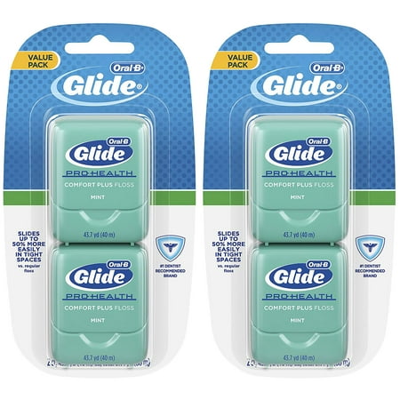 Oral-B Glide Pro-Health Comfort Plus Floss, Mint, 2 Ct (2 Pack) (Bundle)
