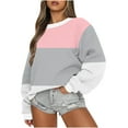 thumbnail image 2 of Aloohaidyvio Sweatshirts for Women No Boundaries,Womens Oversized Sweatshirts Crewneck Hoodies Color Block Long Sleeve Pullover, 2 of 5
